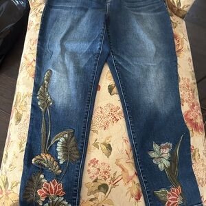 Chico's Blue Denim Girlfriend Ankle Jeans